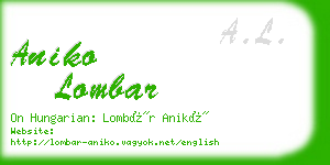 aniko lombar business card